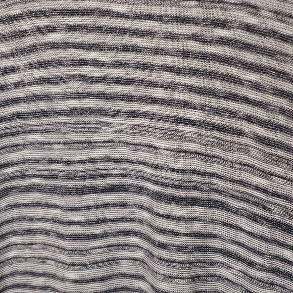 Cotton Emporium Blue Striped High Low Thin Sweater - Picture 3 of 6